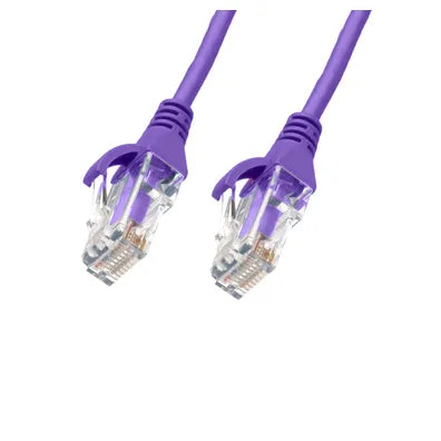 4Cabling 2m CAT6 Ultra Thin LSZH Ethernet Cable – Purple | High-Density 10G Patch Lead (SKU: 004.004.4005)