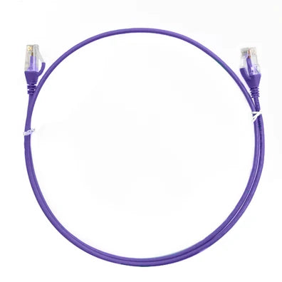 4Cabling 2m CAT6 Ultra Thin LSZH Ethernet Cable – Purple | High-Density 10G Patch Lead (SKU: 004.004.4005)