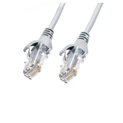 4Cabling 0.25m Ultra Thin CAT6 Ethernet Network Cable – White | 28AWG Bare Copper | LSZH Jacket | High-Density Patch Panel Solution – 004.004.3001