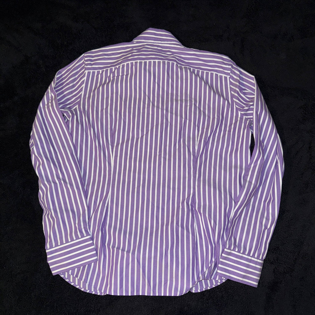 Ralph Lauren Womens Purple And White Striped Shirt