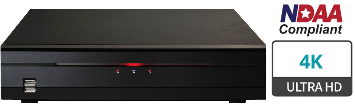 IDIS DR-2516P-A – 16CH 4K DirectIP™ NVR with 8 PoE Ports (100W), H.265, 0TB, NDAA Compliant – Promo Price Until 31-12-2025