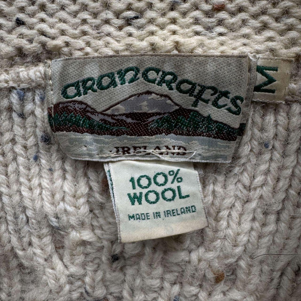 Vintage Aran Crafts Wool Cardigan - M