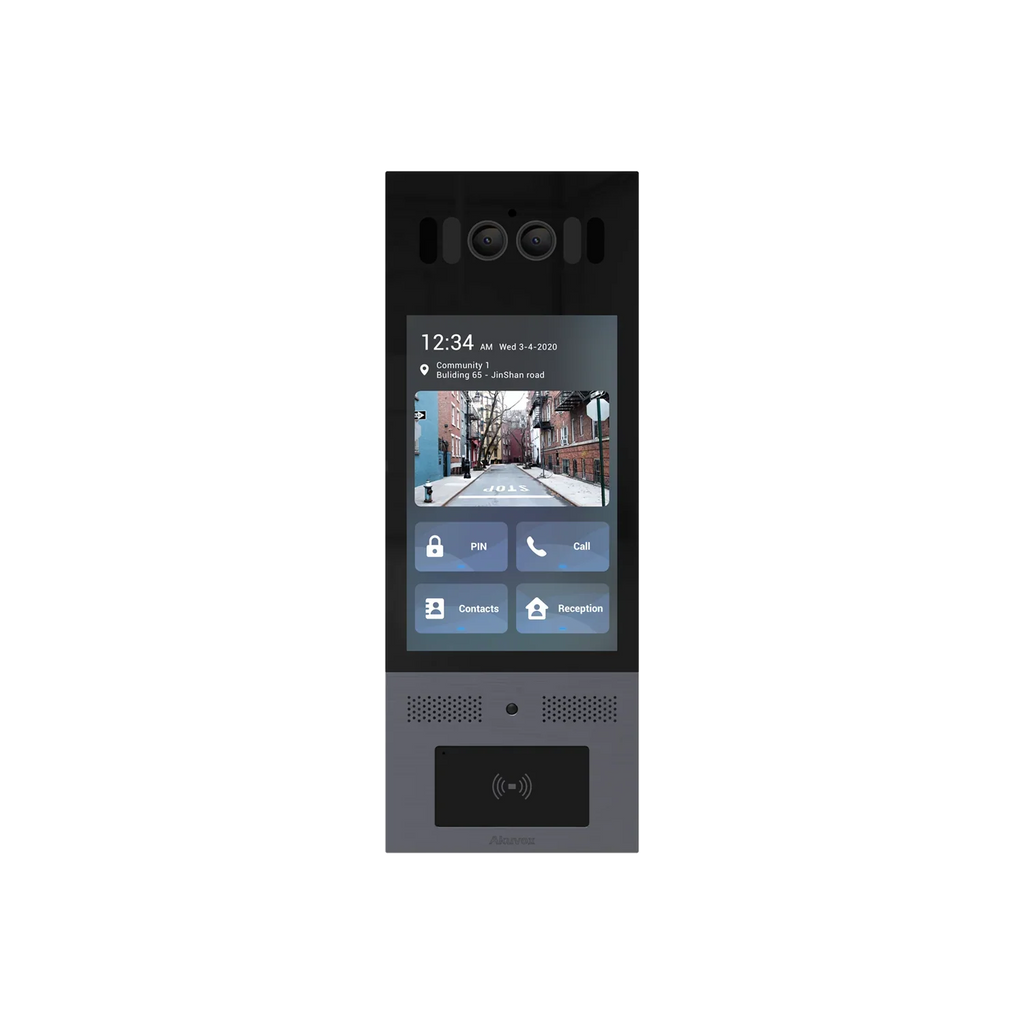 Akuvox X915S Smart Android Video Door Phone – 8″ Touchscreen, 2MP Starlight Camera, IP66/IK10, SIP, RFID, Premium Stainless Steel Finish, Flush/Surface Mount