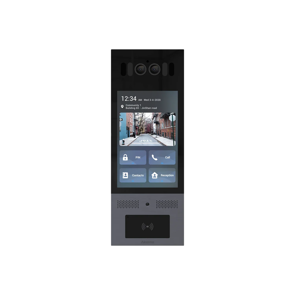 Akuvox X915S Smart Android Video Door Phone – 8″ Touchscreen, 2MP Starlight Camera, IP66/IK10, SIP, RFID, Premium Stainless Steel Finish, Flush/Surface Mount