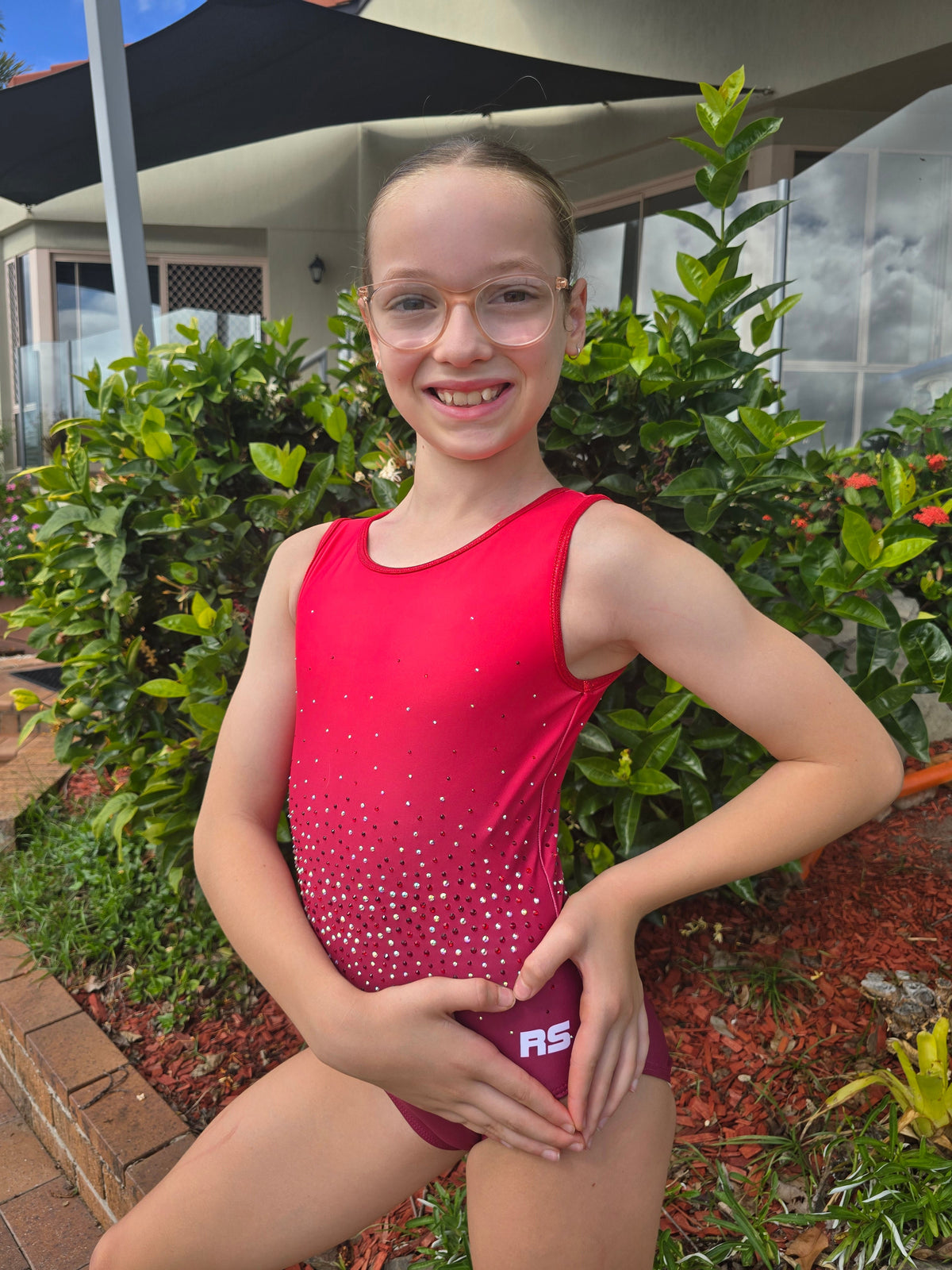 Red Raspberry Sleeveless Leotard