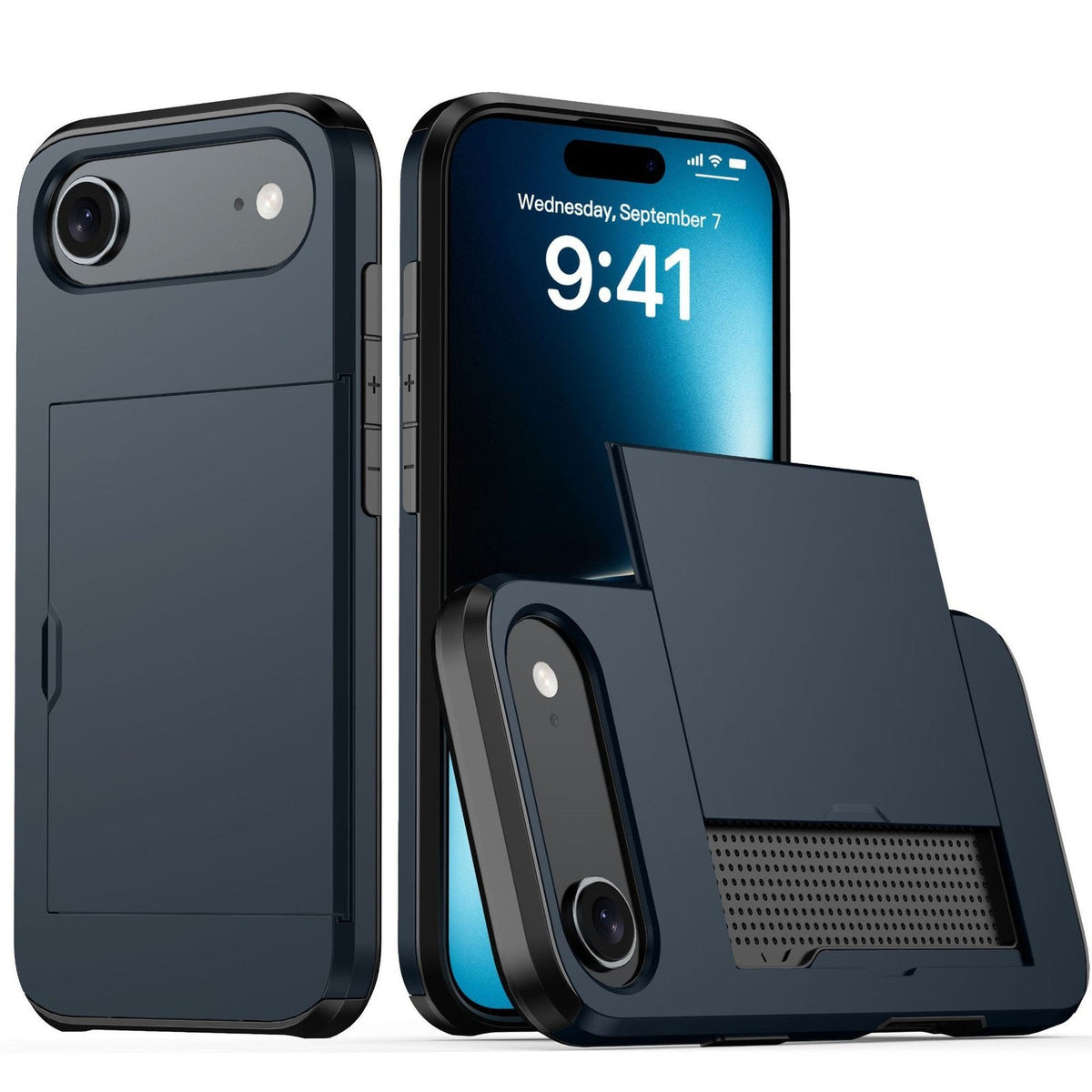 Shockproof Card Slots Back Holder Rugged Case Cover For iPhone 17 Air