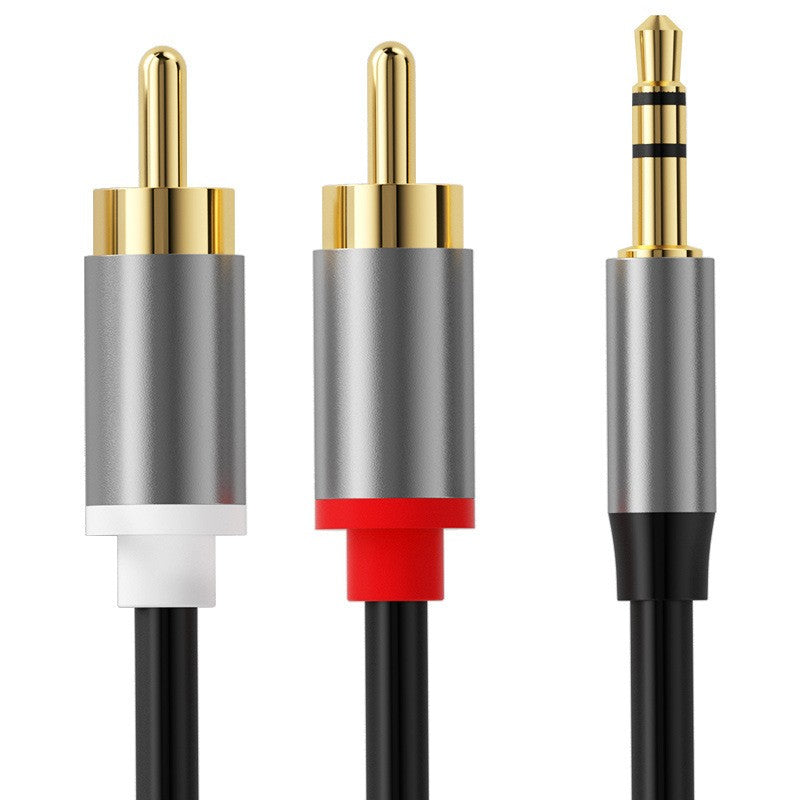 3.5mm Stereo Jack to 2x RCA Plugs Male to Male Aux Audio Cable Adapter 1M
