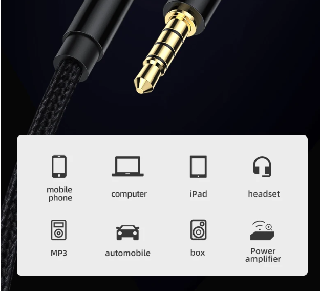 2M 3.5mm Jack Aux Cable Audio Extension Cable Male to Female