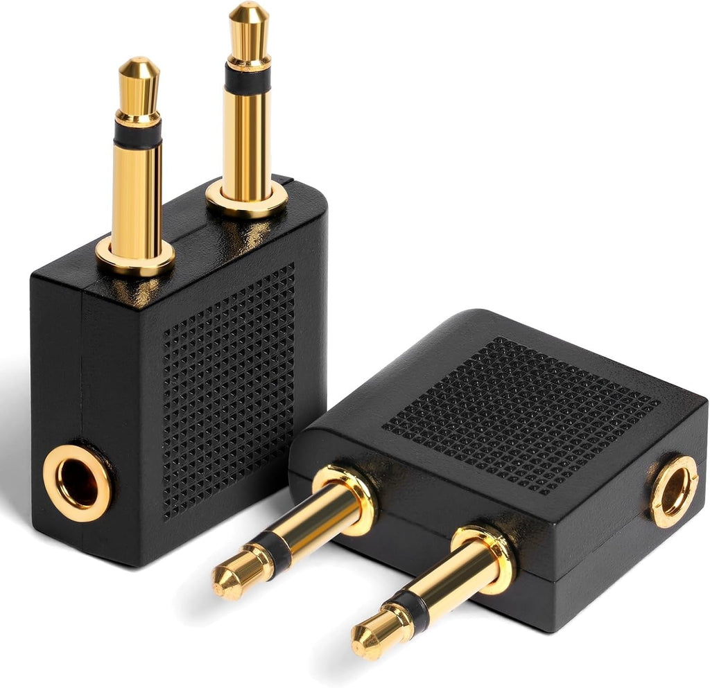 3.5mm Jack Audio Headphones Earphone Adapter for Aeroplane Airplane Plane Travel