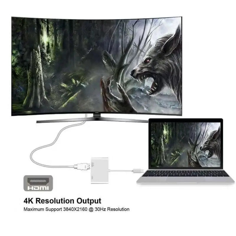 USB C to HDMI VGA Adapter