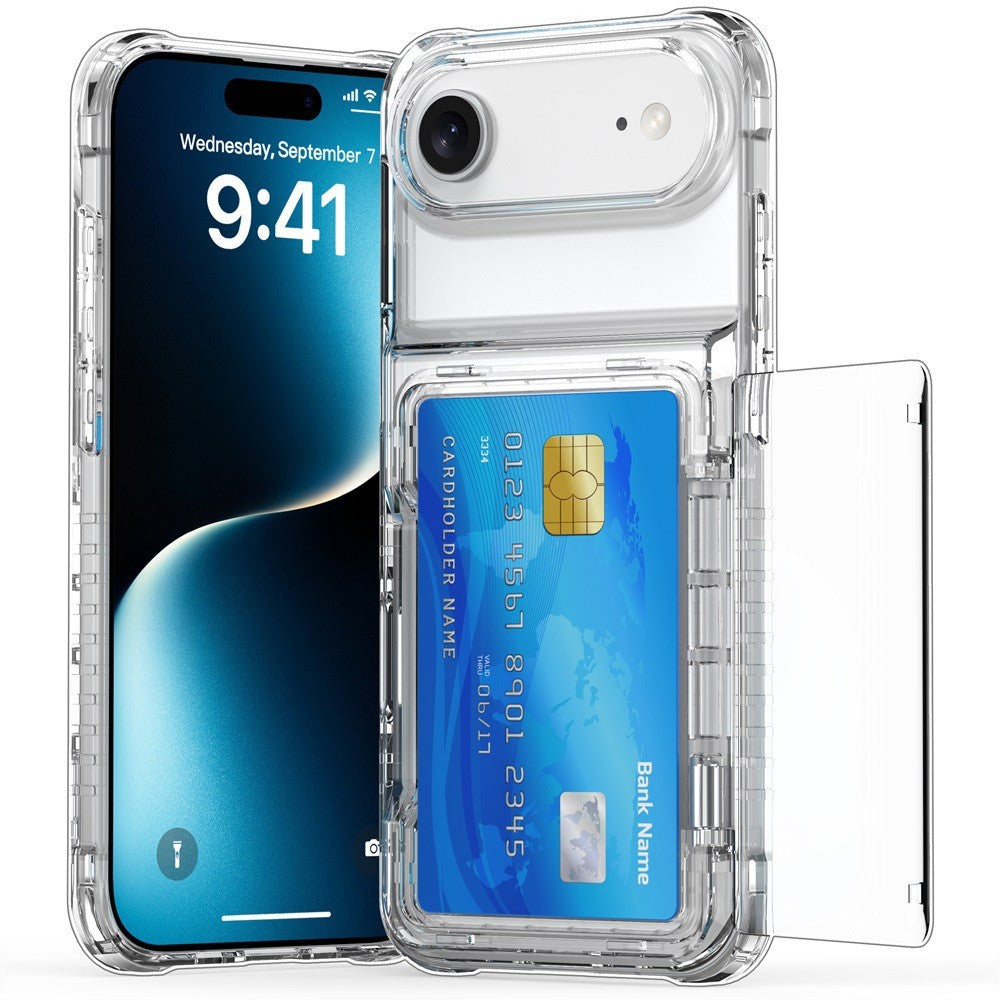 Clear Transparent Card Slots Back Holder Rugged Case For iPhone 17 Air