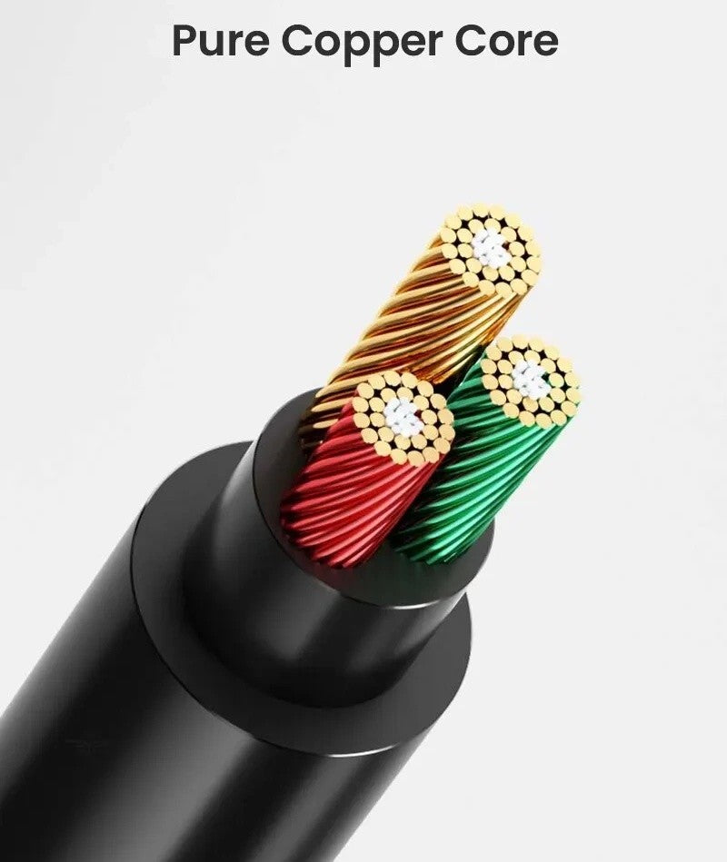 3.5mm Stereo Jack to 2x RCA Plugs Male to Male Aux Audio Cable Adapter 1M