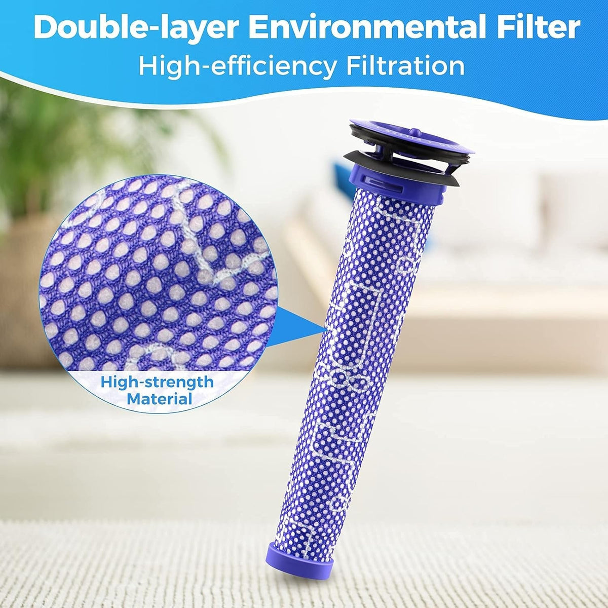 3PCS For Dyson V6/7/8 Animal Cordless DC58 DC59 Washable Pre Motor Filter