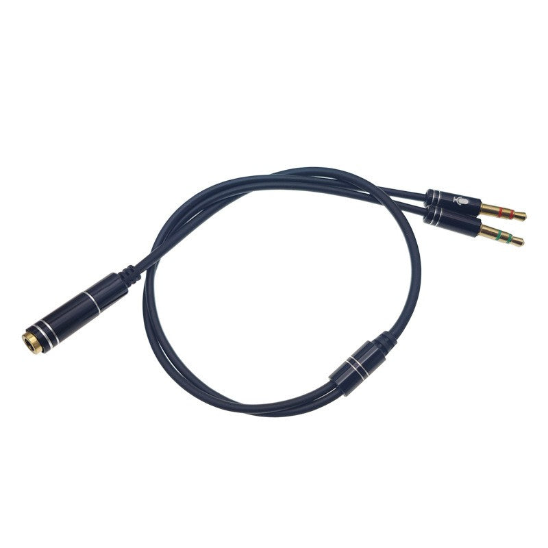 3.5mm Headset Splitter Adapter 2 Male to 1 Female Cable Y Splitter
