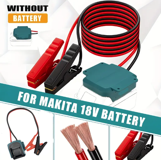 18V Makita 8AWG Jump Starter Cable 1.8m