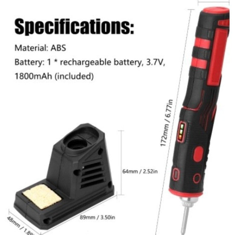 Cordless Soldering Iron Kit Rechargeable Portable Cordless USB Soldering Iron