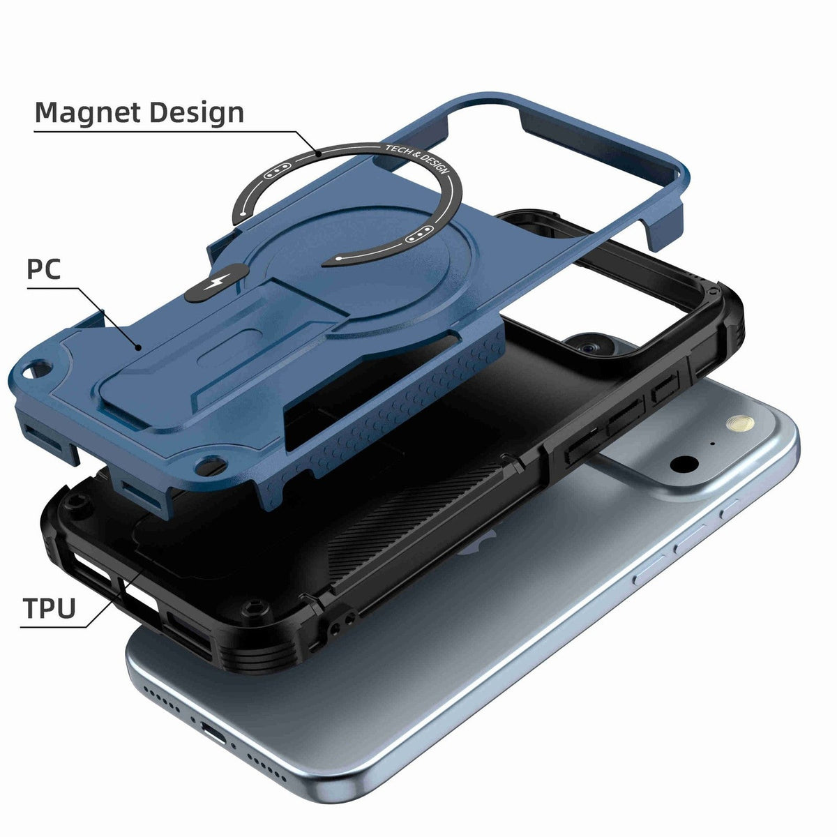 Magnetic Kickstand Case for iPhone 17 Pro Max