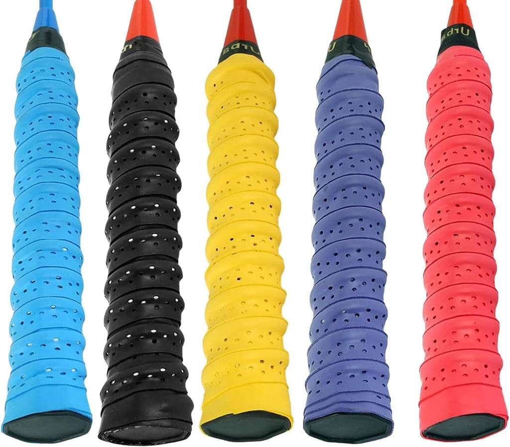 6Pcs Anti-Slip Badminton Grips Tennis Squash Racquet Over Grip Tape Sweatband