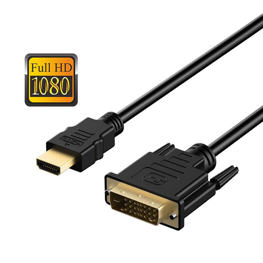 HDMI-A to DVI (Male) Adapter Cable, 1080P, Gold-Plated 1M