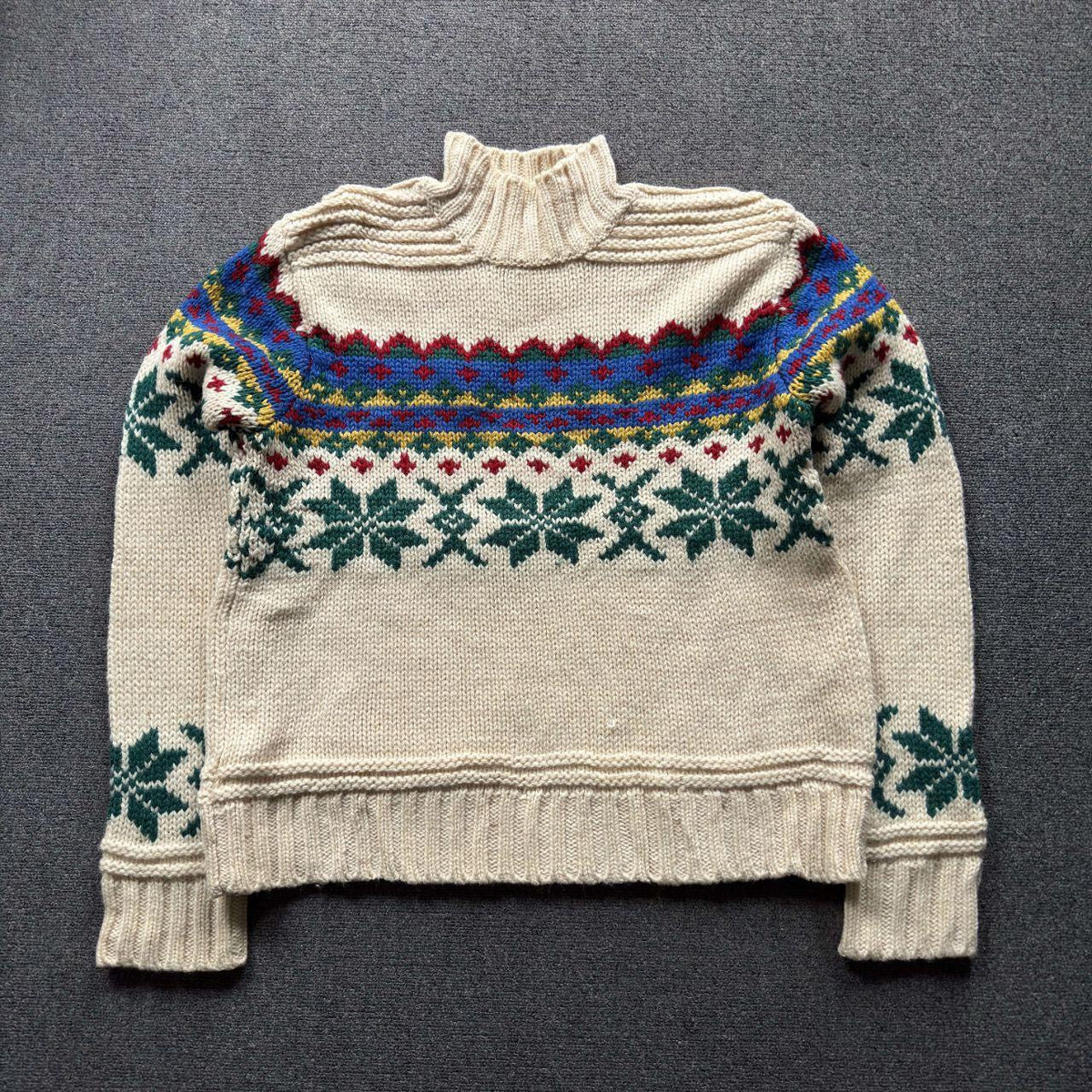 Vintage 1980s Limited America Fair Isle Wool Sweater - S