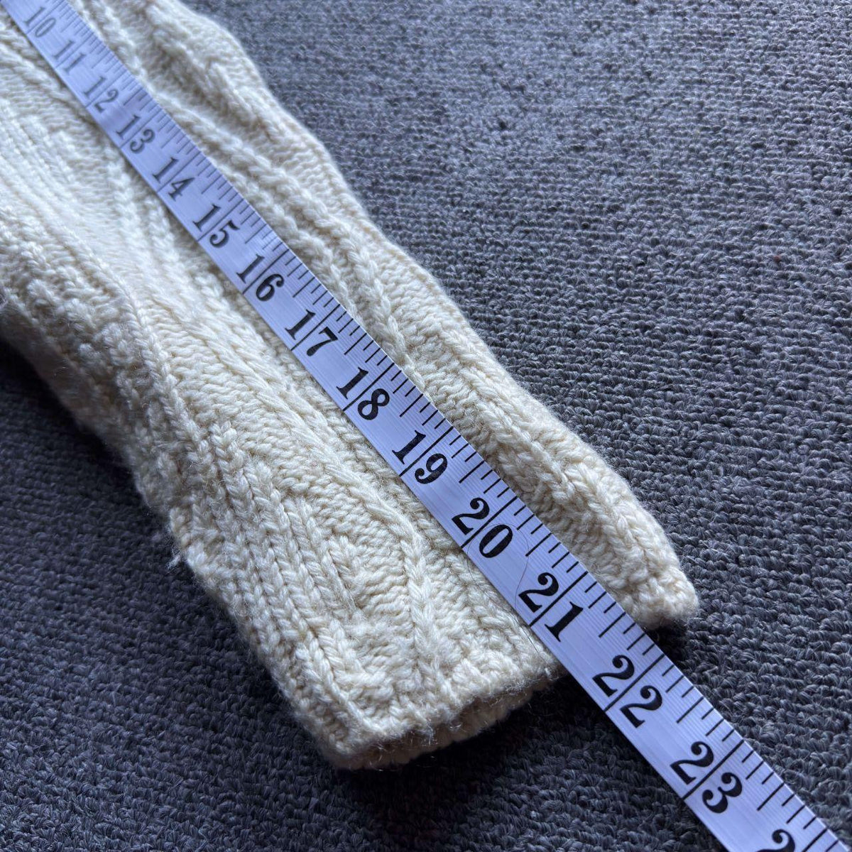 LL Bean Frisherman cream wool sweater Medium