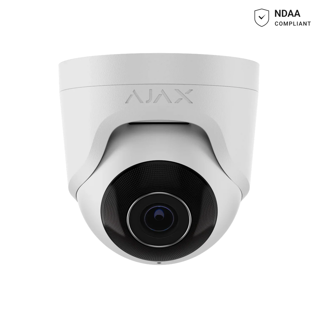 AJAX#64925 Ajax 5MP 4mm Turret IP Security Camera – White / Black