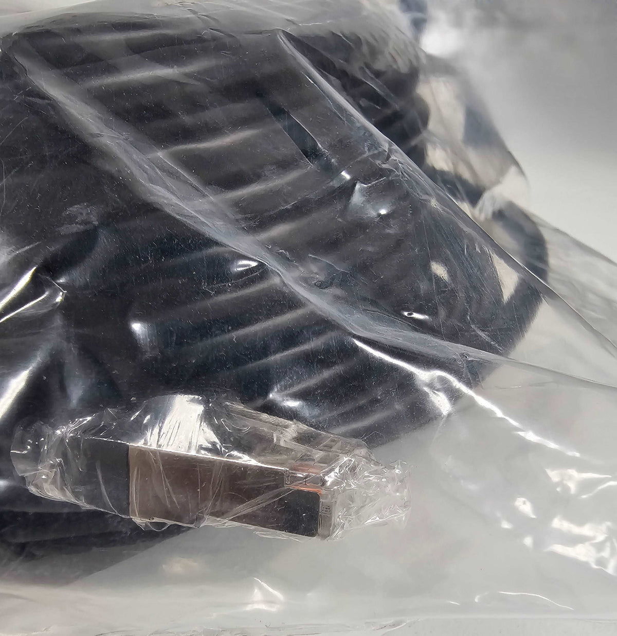 CCTV Cable 20m Shielded, black, heavy duty PoE Compatible, RJ45 (568B) for IP Cameras