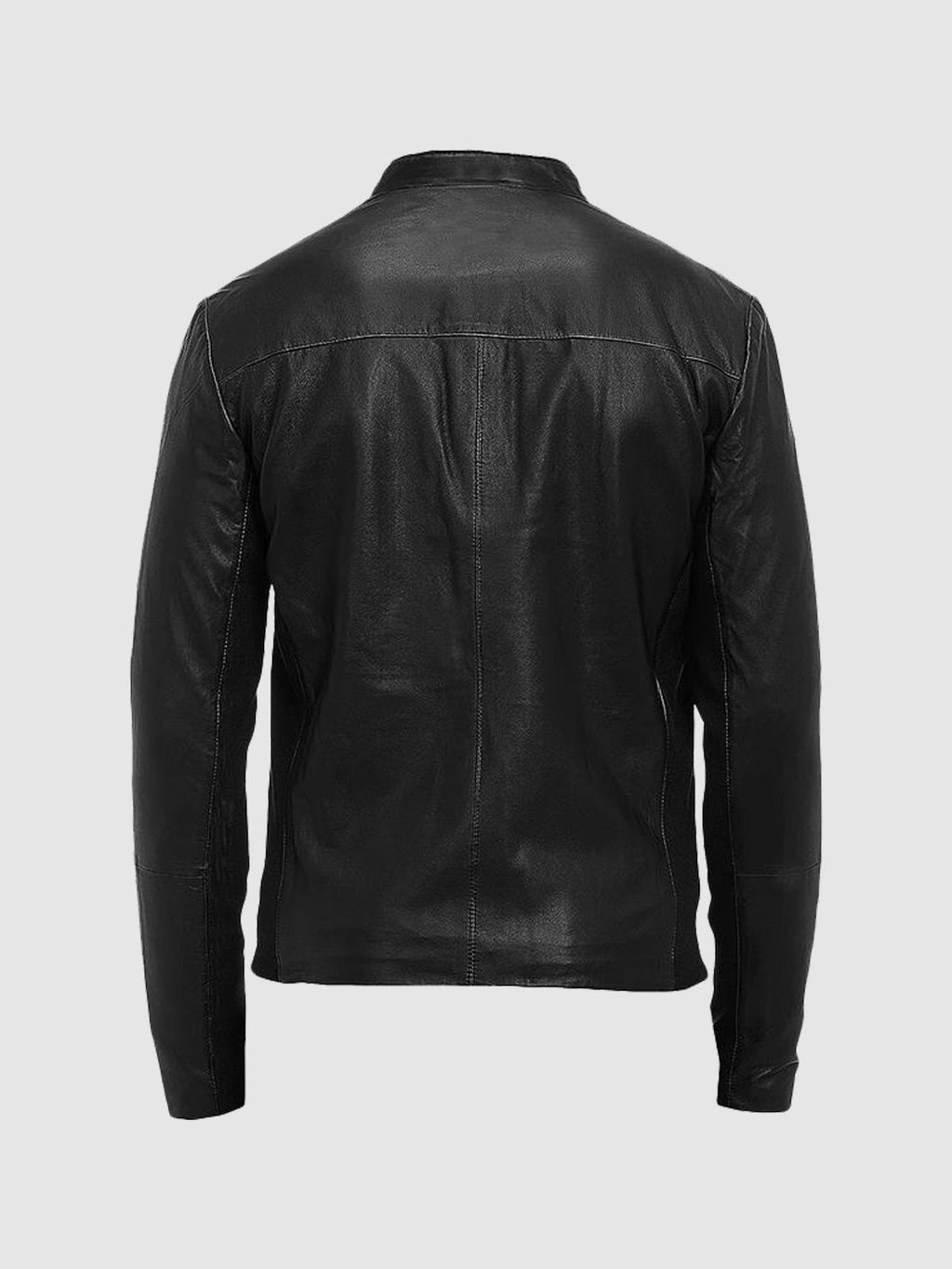 Black Edge Men's Leather Biker Jacket