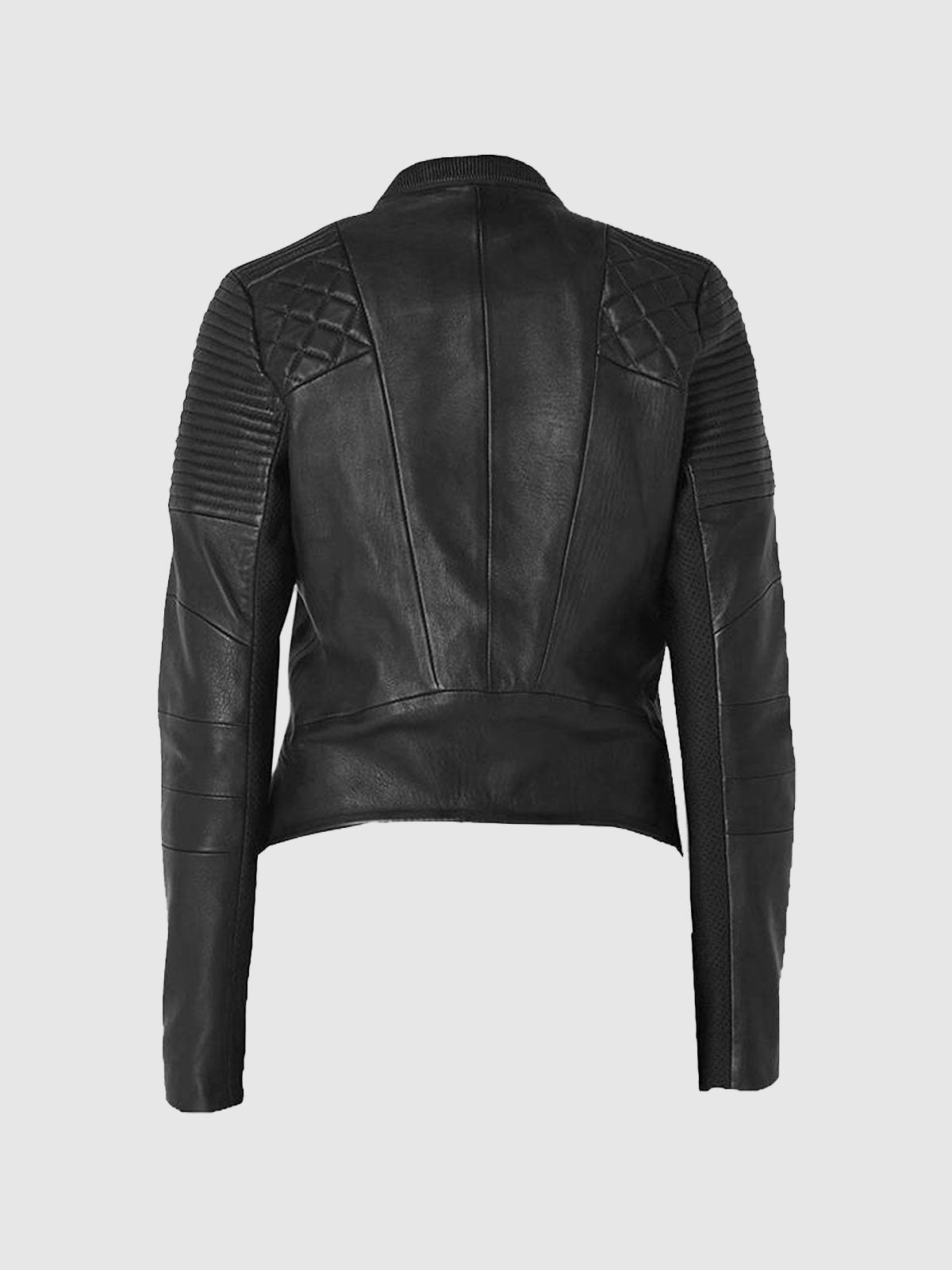 Black Flame Women's Biker Leather Jacket