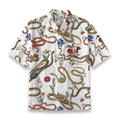 Snake and Flower Shirt in White