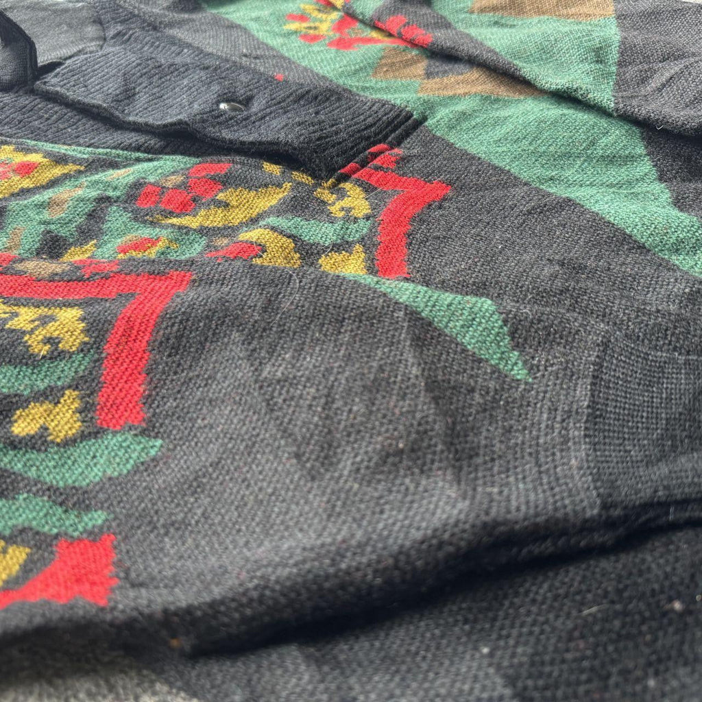 Vintage 90s ST Paradiso Black Collared Sweater L