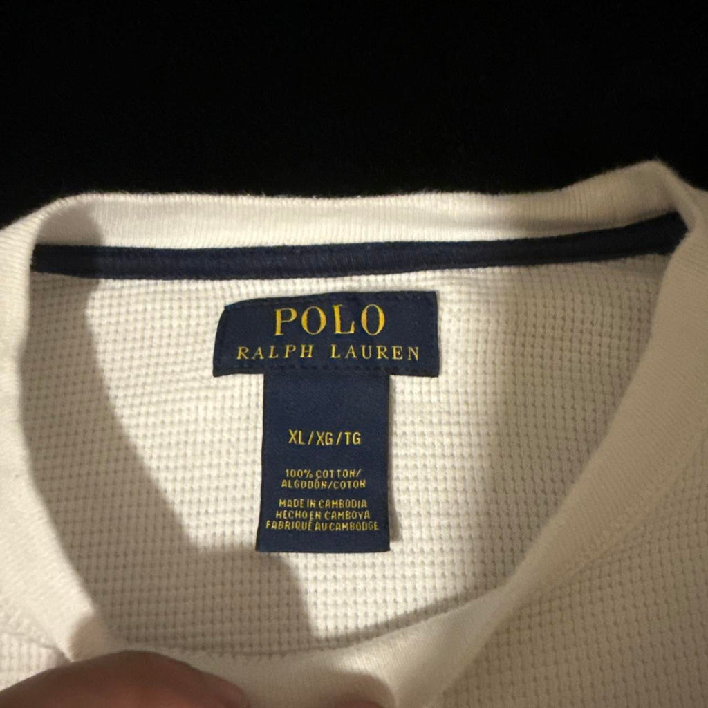 Ralph Lauren White Waffle Knit