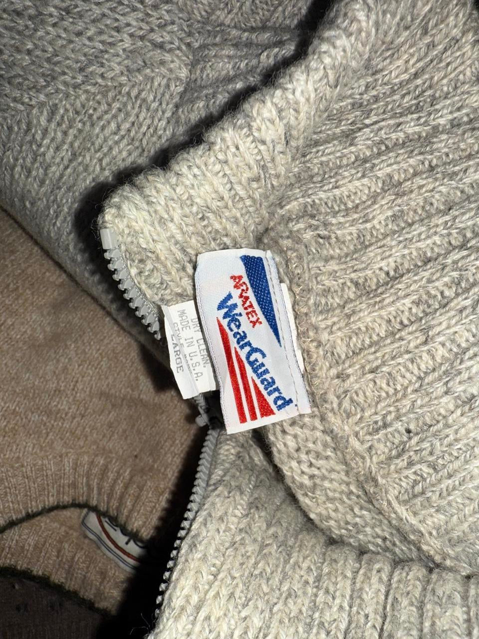 Aratex Cream Zip up woolen cardigan