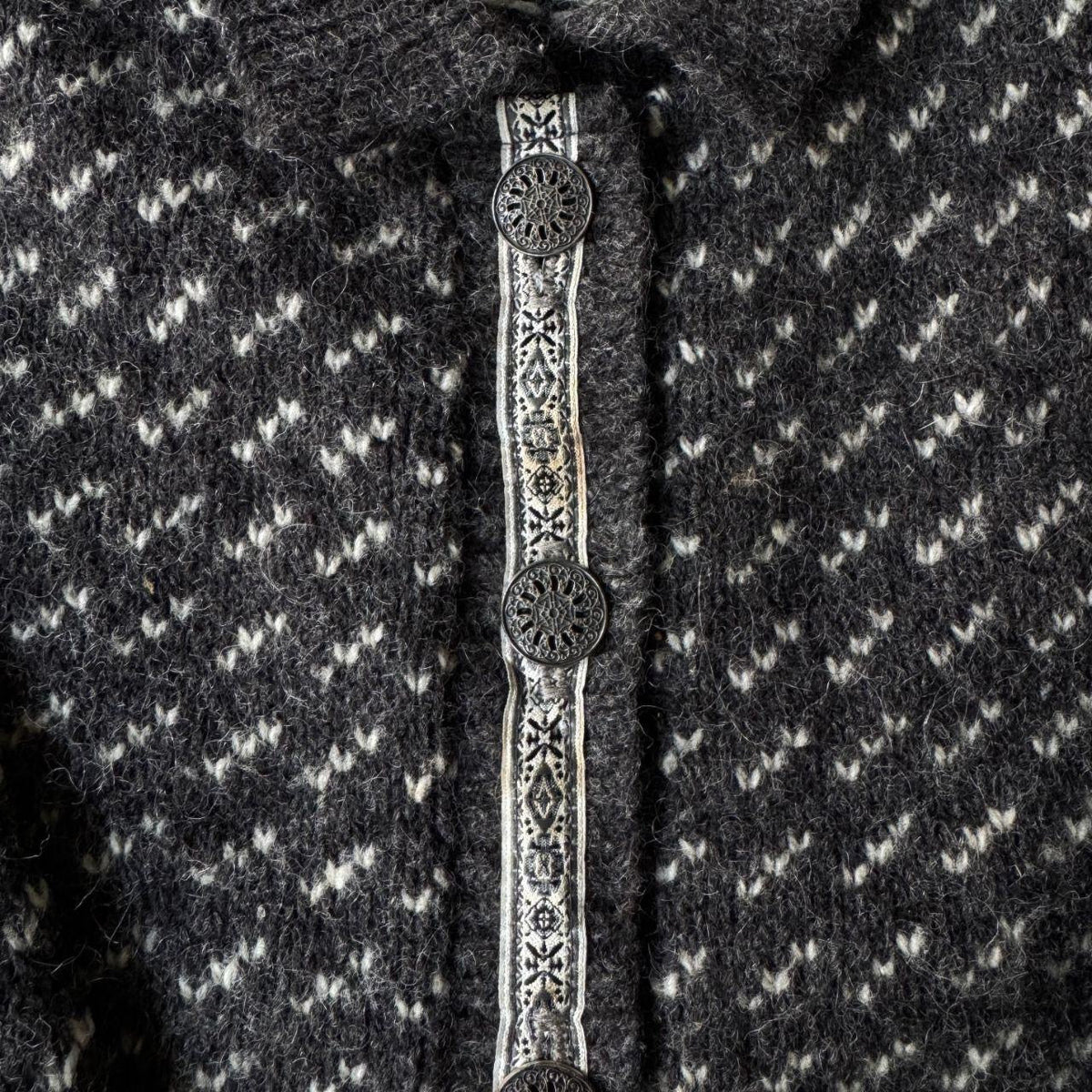 Vintage Womens Winona Knits Patterned Cardigan Small