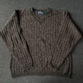 Vintage Shaver Lake Shetland Wool Sweater - Brown - Large