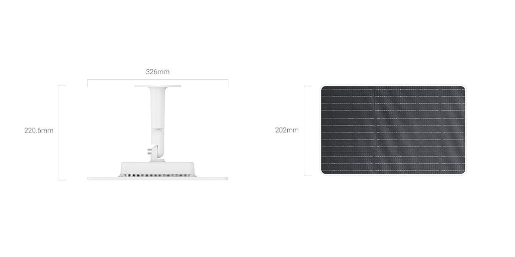 EZVIZ 12W Solar Panel with Integrated 37Wh Battery Storage – Dual-Port Charging for Outdoor Battery Cameras, 23% Conversion Efficiency, Weatherproof Design