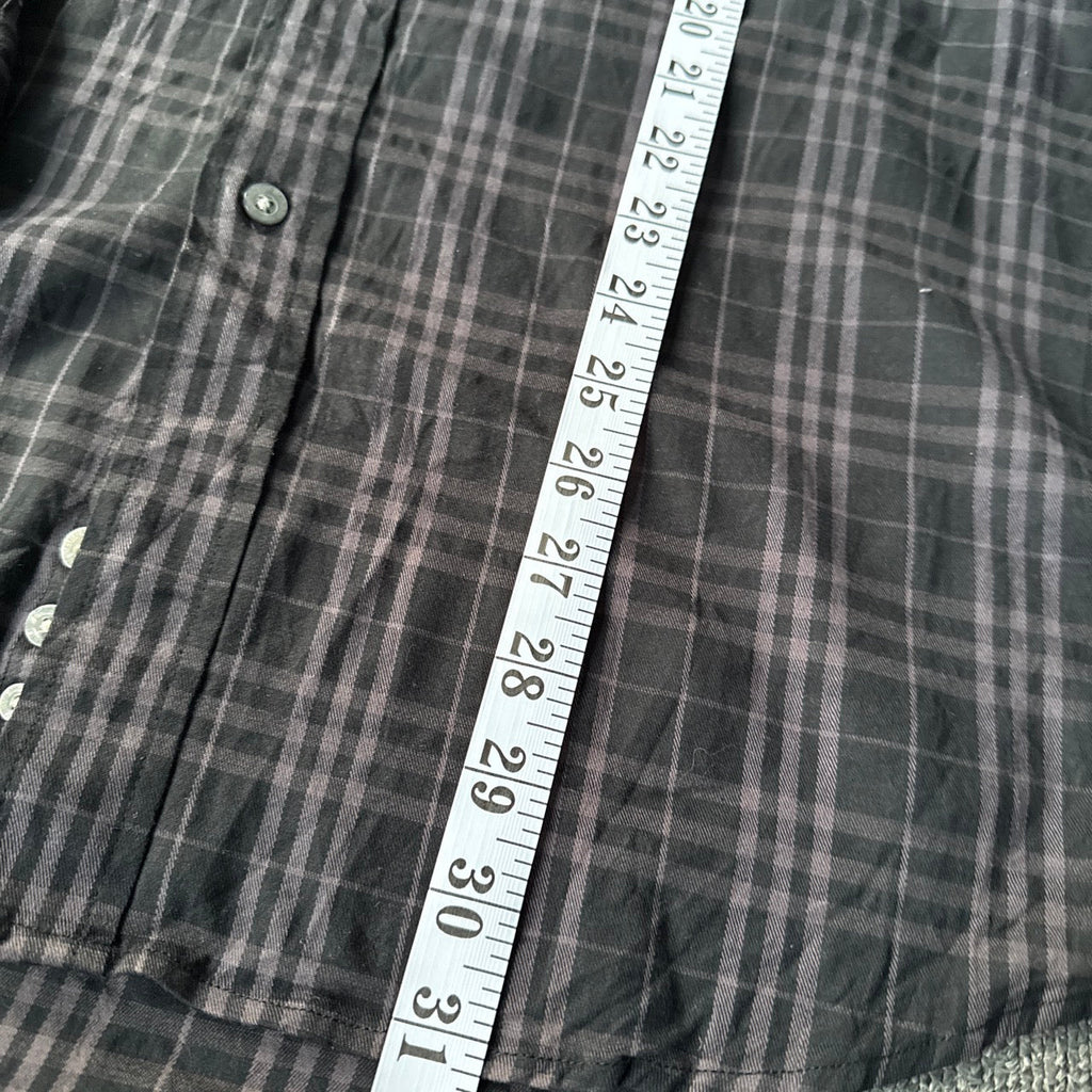 Burberry Signature Pattern Black Shirt Large