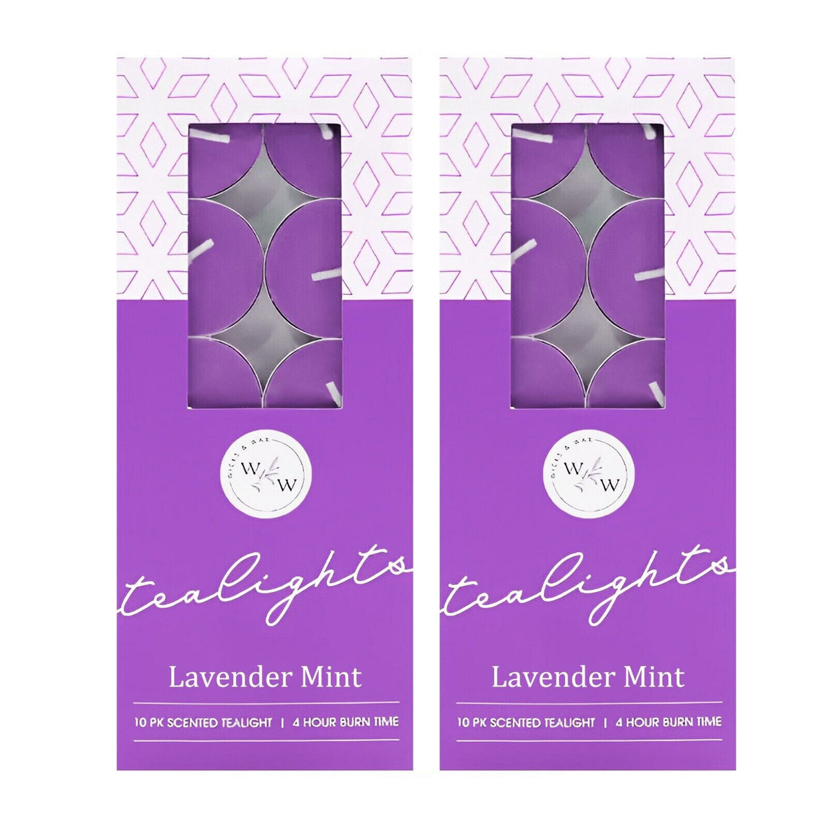 10pcs Tea Light Candles Scented Tealights 4 Hours Burn Wedding Candle Lavender