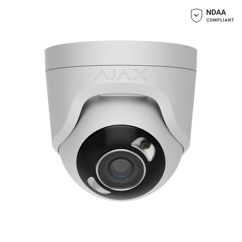 AJAX#126261 Ajax 5MP 2.8mm Turret HL IP Security Camera – White / Black