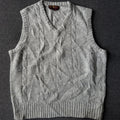Classic Vintage Light Grey Wool Vest Large