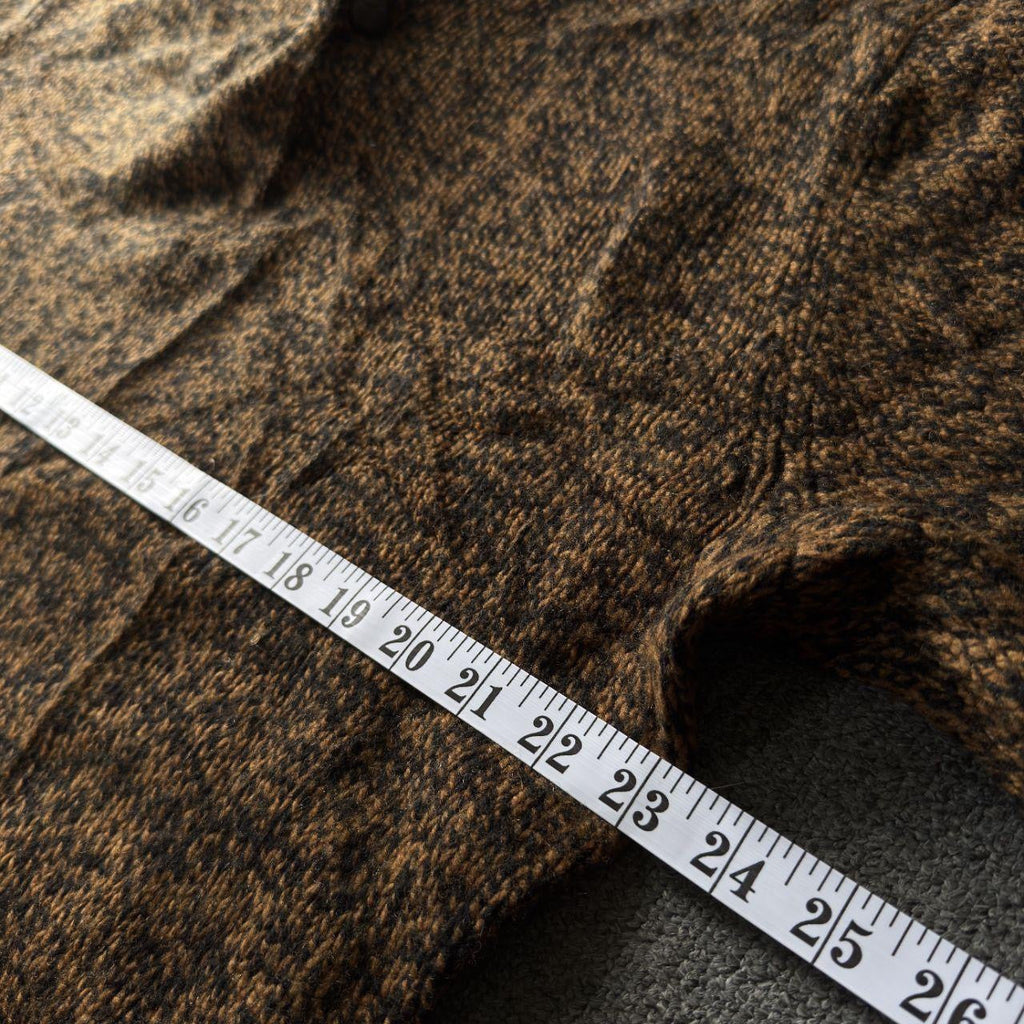 Vintage LL Bean Black & Brown Marbled Lambswool Sweater XL