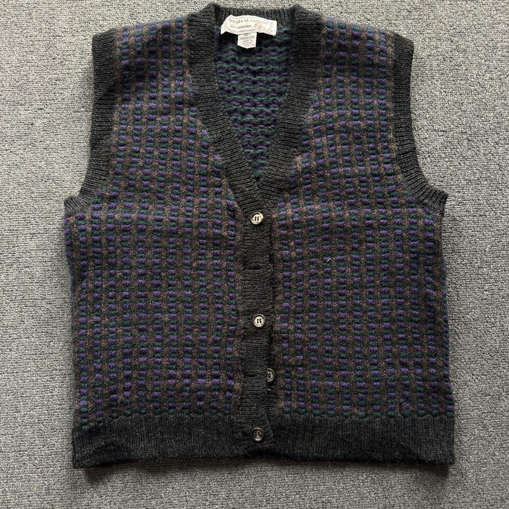 Vintage 90s Tricots St Raphael Wool Sweater Vest - S