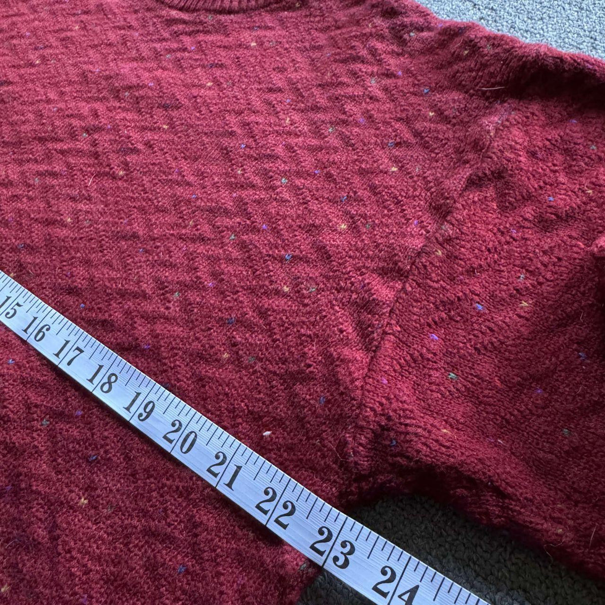 Vintage red grandpa wool sweater Medium