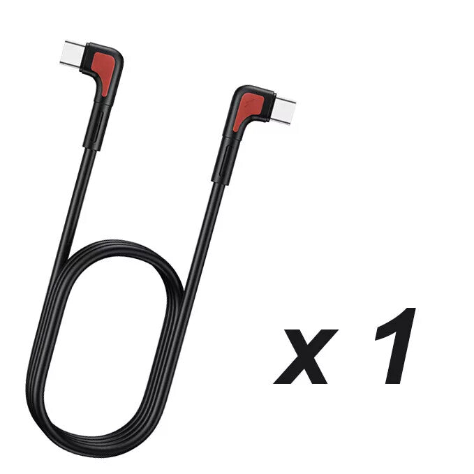 90 Degree Elbow Type C USB C Fast Charger Cable Data Sync Cord For Samsung Phone