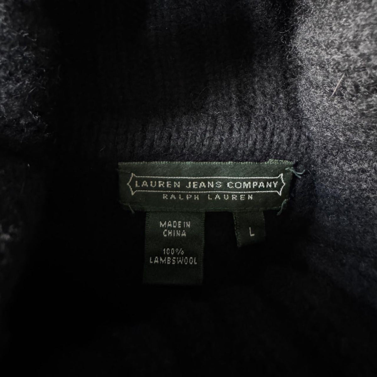 Vintage Ralph Lauren Lambswool Half Sleeve Sweater - L
