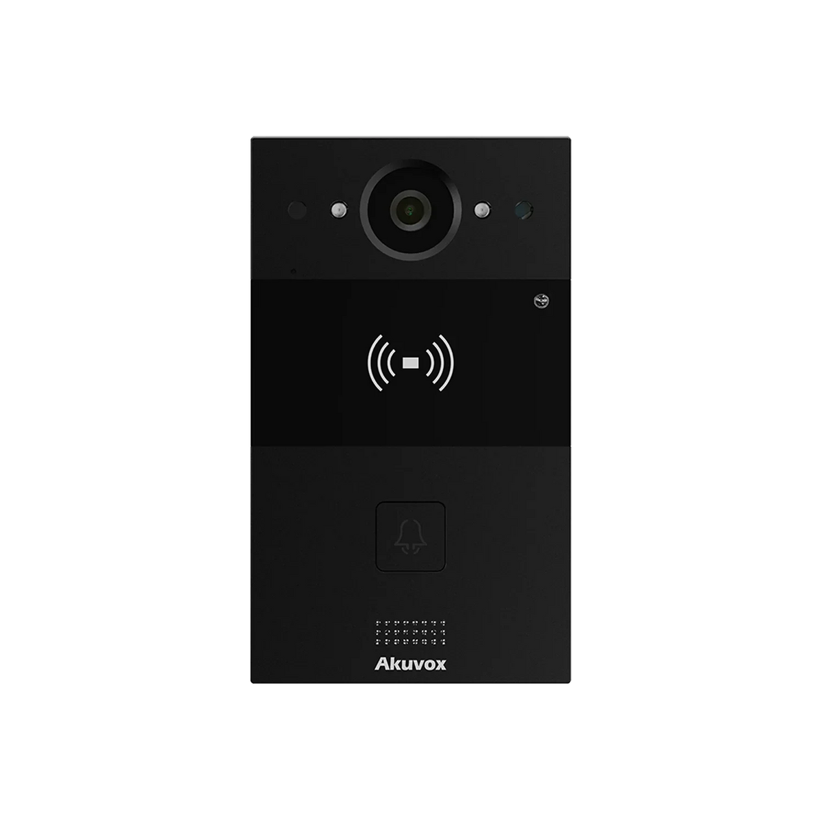Akuvox R20A Black Compact IP Video Door Phone – Single Button, 2MP Wide-Angle Camera, SIP/ONVIF, PoE, Vandal-Resistant, Surface & Flush Mount