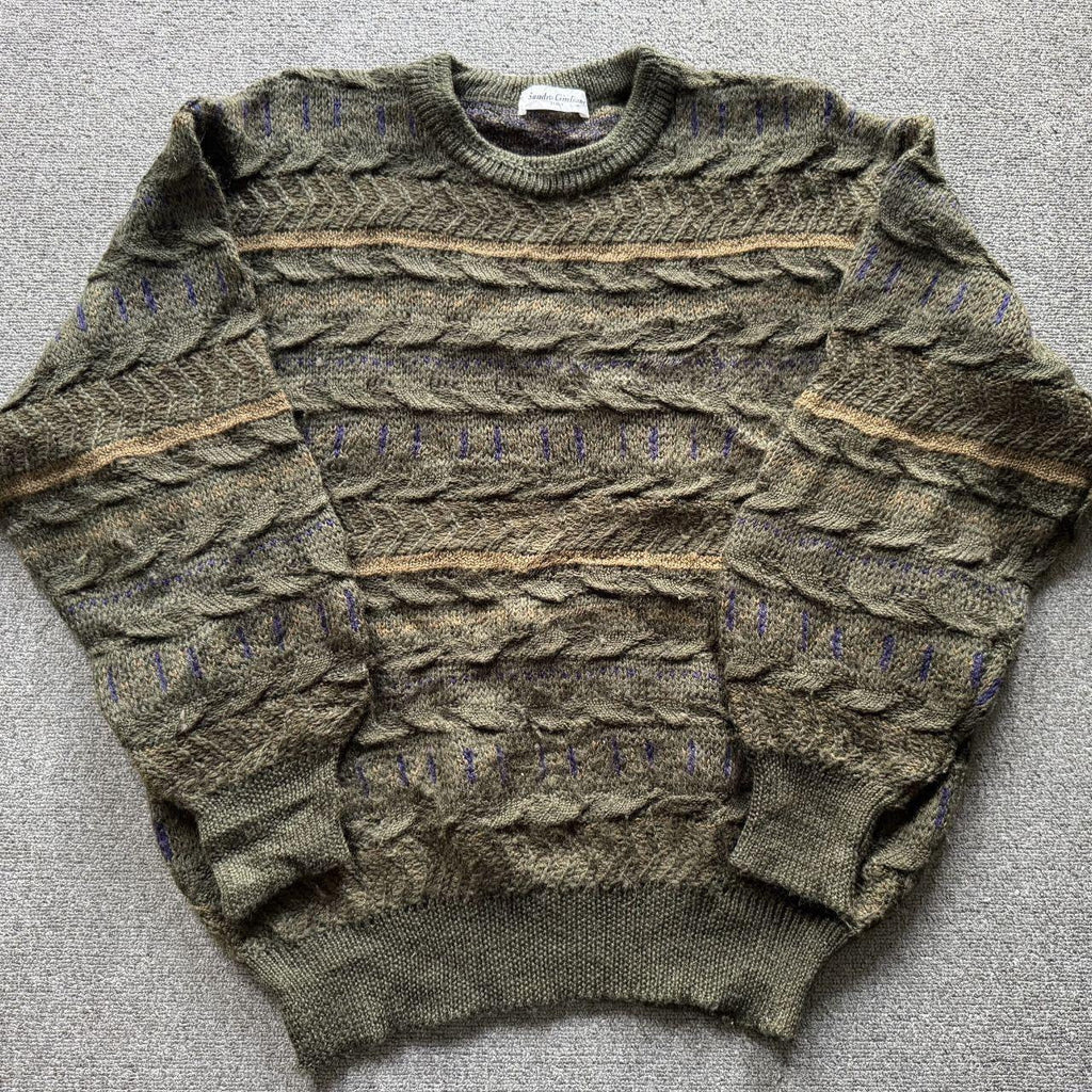 90s Vintage Sandro Giuliani Italian Wool Sweater Size M