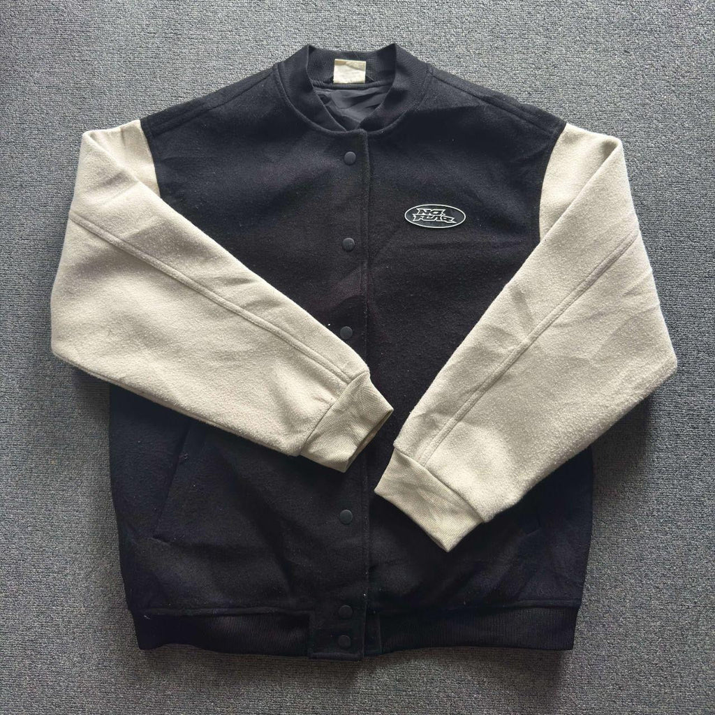 Rare Vintage No Fear x H&M Wool Bomber Varsity Jacket - Large