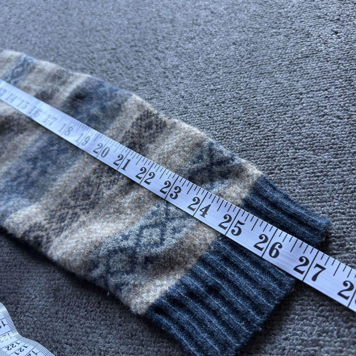 Vintage Eddie Bauer Fair Isle Lambswool Sweater - Mens Tall L
