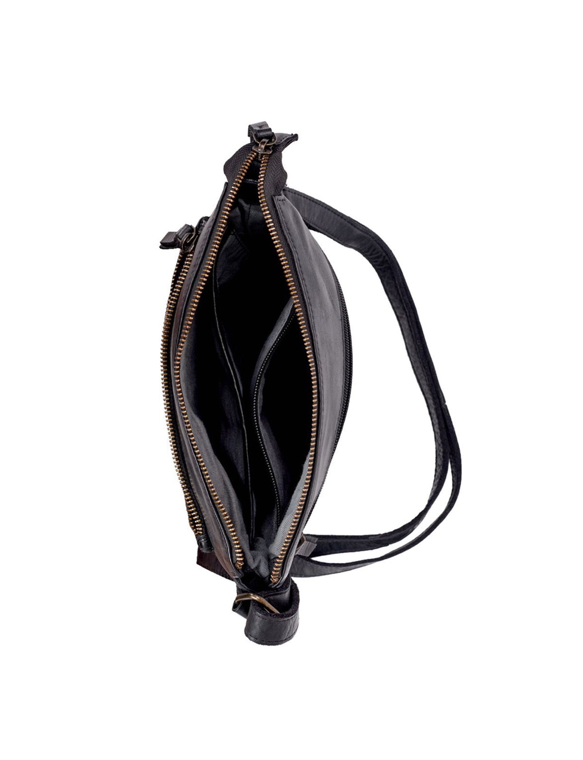 ARMIDALE WOVEN DETAIL LEATHER XBODY BAG- A-0011-BLK- NEW IN